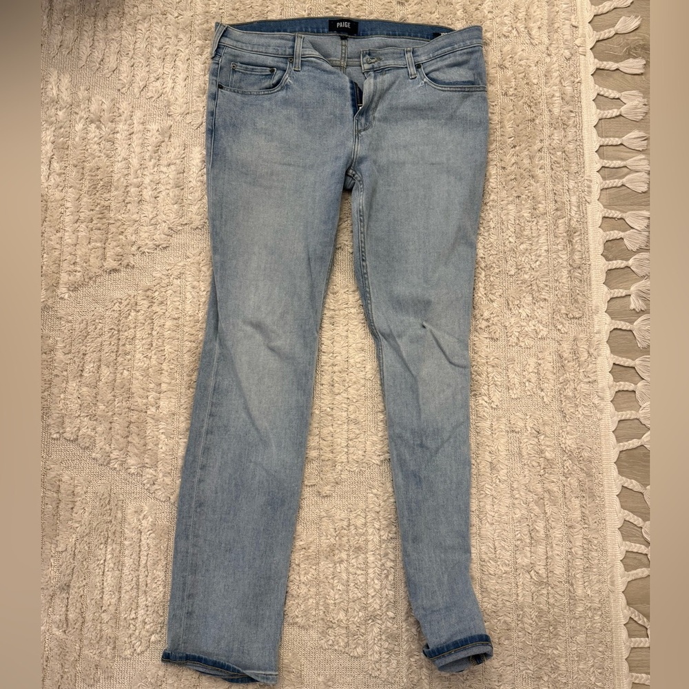 Paige Federal Slim Straight Jeans Light Wash Men’s Size 33